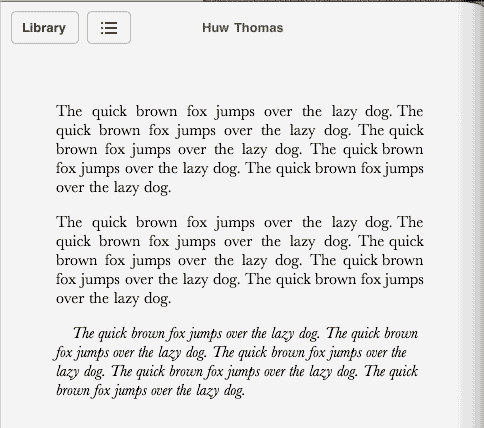 Two Paragraphs of normal body text